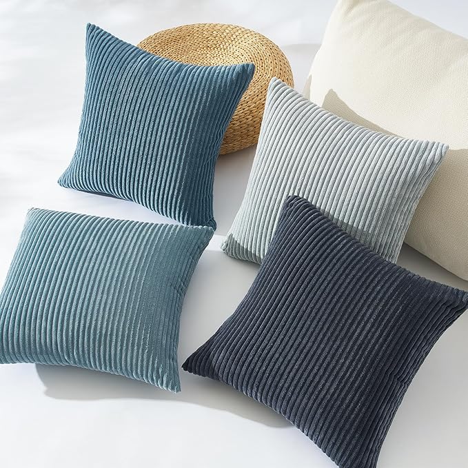 Topfinel Decorative Throw Pillow Covers Aque Teal Blue Gray Series, Summer - Image 4