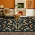 Dark 6x8 Insect Area Rug for Living Room by HazoHaus