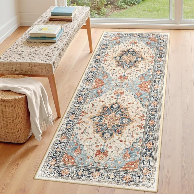 RELEANY Area Rugs 3'x6' Runner Rug Non Slip Washable - Image 3