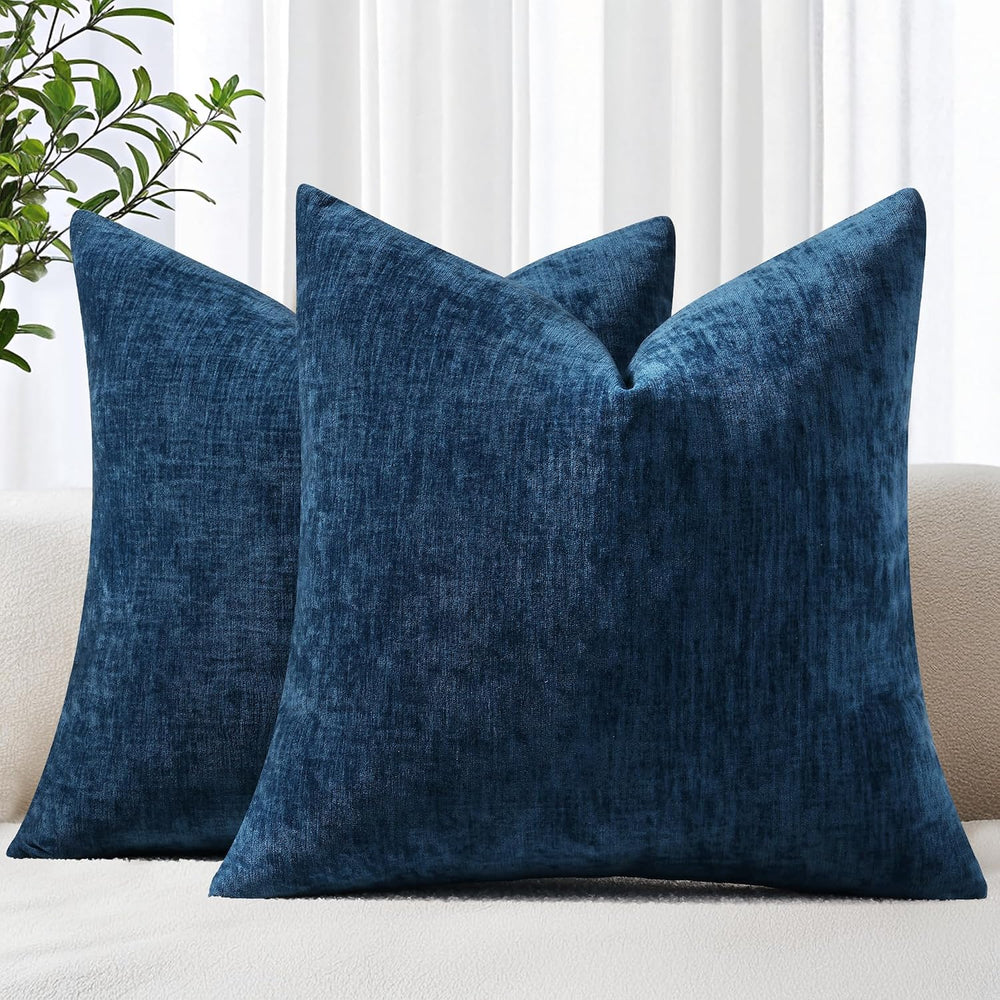 decorUhome Christmas Navy Blue Throw Pillow Covers 24X24 Set of 2