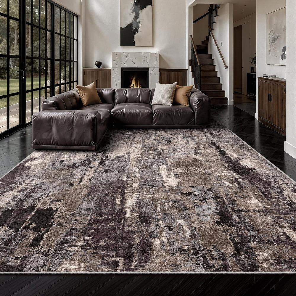 8x10 Area Rugs, Abstract Morden Soft Washable Rug, Non-Slip Low Pile Rugs for...
