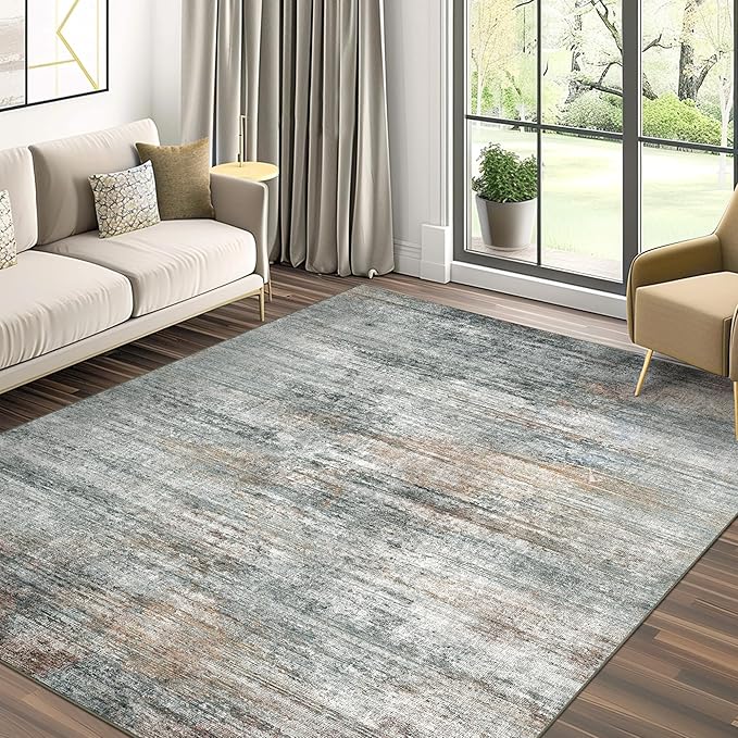 Area Rugs 8x10 for Living Room Bedroom, Modern Abstract Machine Washable Rug - Image 2