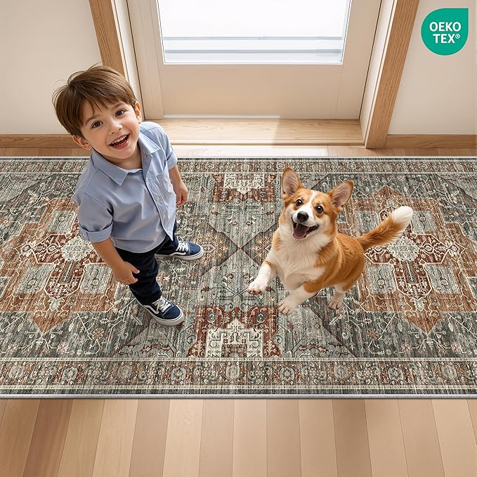 Hallway Runner Rug 2x12, Extra Long Washable Runner Rugs - Image 9