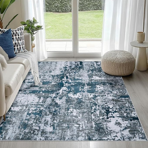 4x6 Area Rugs for Living Room Rug Washable: Abstract Rug for Dining Room by Aelenmu