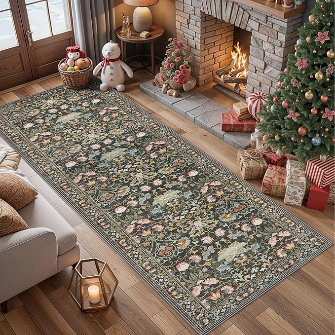Wide Hallway Washable Runner Rug: 3x10 Water-Resistant Entryway Area Rug by HYHAOYUNLAI