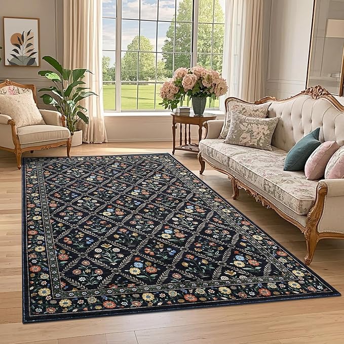 GarveeHome Living Room Rug 5x7 Rug Machine Washable Stain Resistant Area Rug by GarveeHome