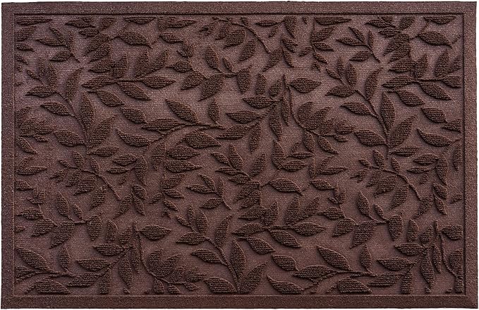 Coffee Brown Leaves Outdoor Indoor Entrance Doormats, Absorbent Durable Heavy - Image 9