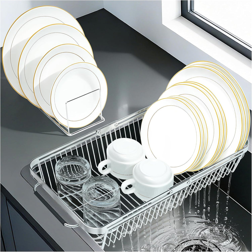 Dish Drying Rack Over The Sink, Stainless Steel Dish Racks