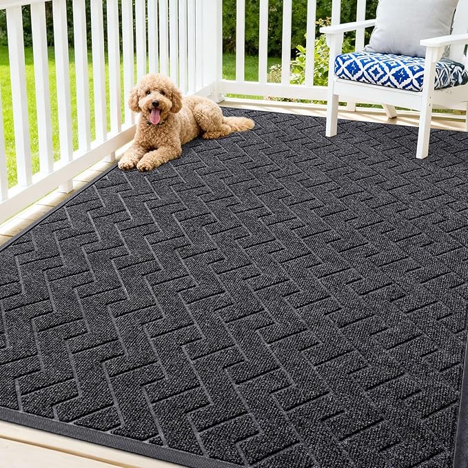 OLANLY Front Door Mat Indoor Outdoor Entrance, Waterproof All-Season, by OLANLY