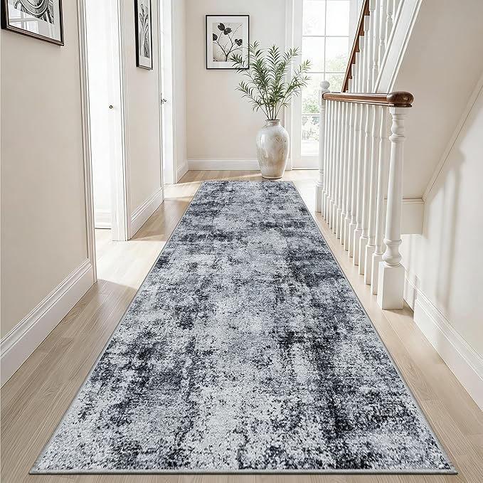 3x12 Washable Hallway Runner Rug: Non Slip Carpet Runners Easy-to-Clean - Image 2
