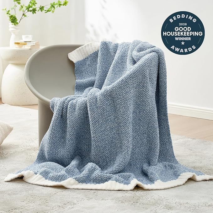Snuggle Sac Heather Blue Throw Blanket - Image 2