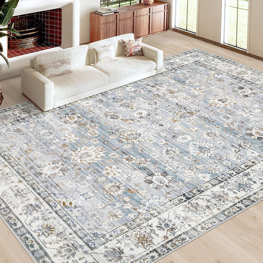 XLUEZ Area Rug 9x12 Living Room Rug, Machine Washable Vintage Distressed Boho...