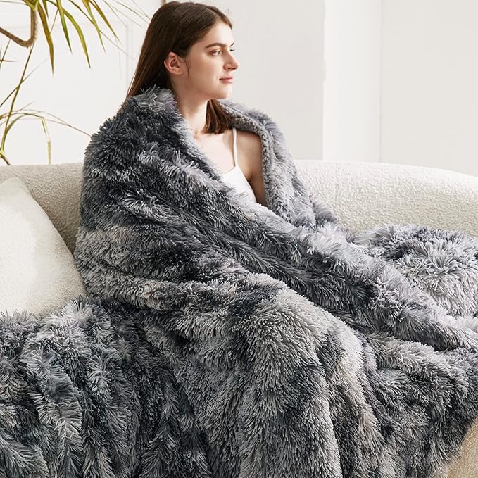 Bedsure GentleSoft Fluffy Sherpa Fleece Faux Fur Blankets Queen Size - Image 9