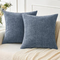 MIULEE Pack of 2 Couch Throw Pillow Covers 20x20 Inch Soft Dark Grey Blue by MIULEE