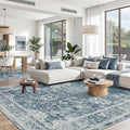 Madane Washable 6x9 Area Rugs for Living Room, Vintage Rug by Madane