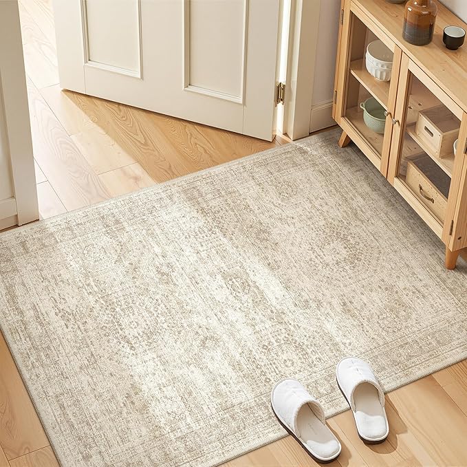 3x4 Washable Area Rug for Entryway, Soft Kitchen Rugs Non Slip for Dining Room