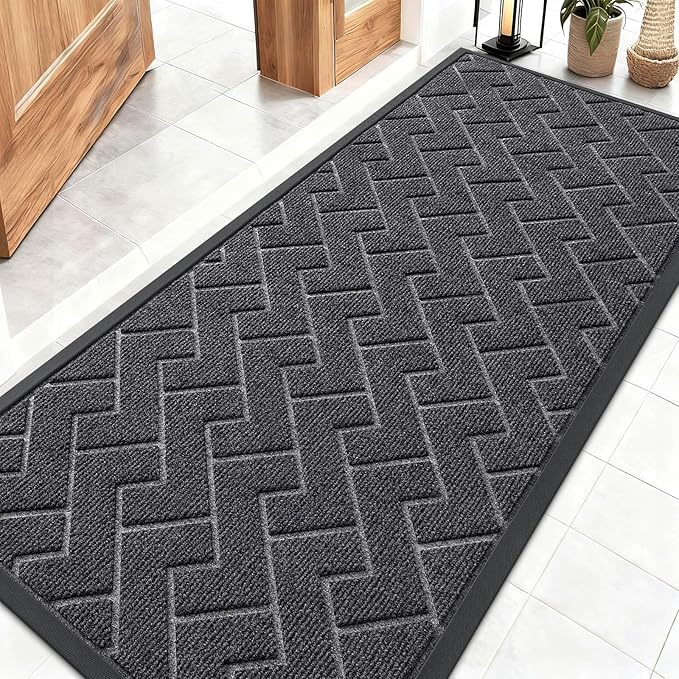OLANLY Front Door Mat Indoor Outdoor Entrance, Waterproof All-Season, by OLANLY