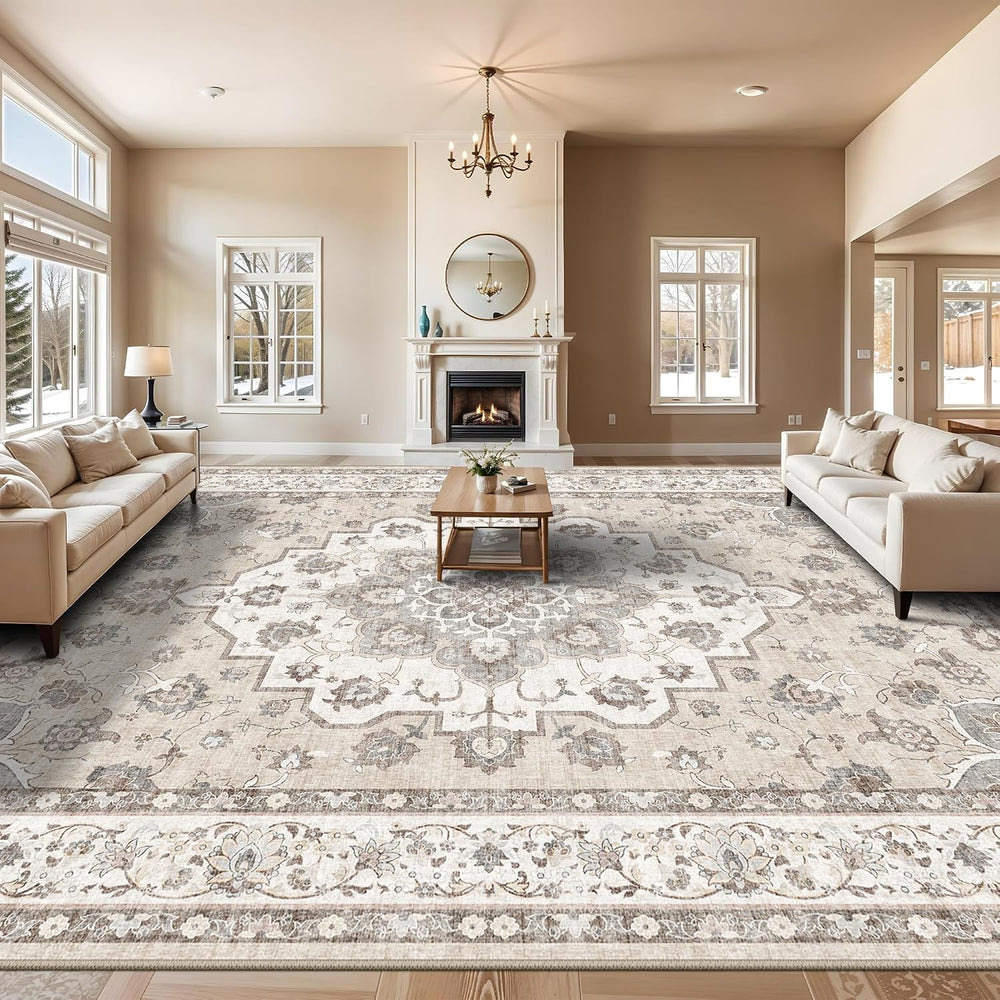 10x14 Area Rugs for Living Room: Large Non Slip Washable Area Rug