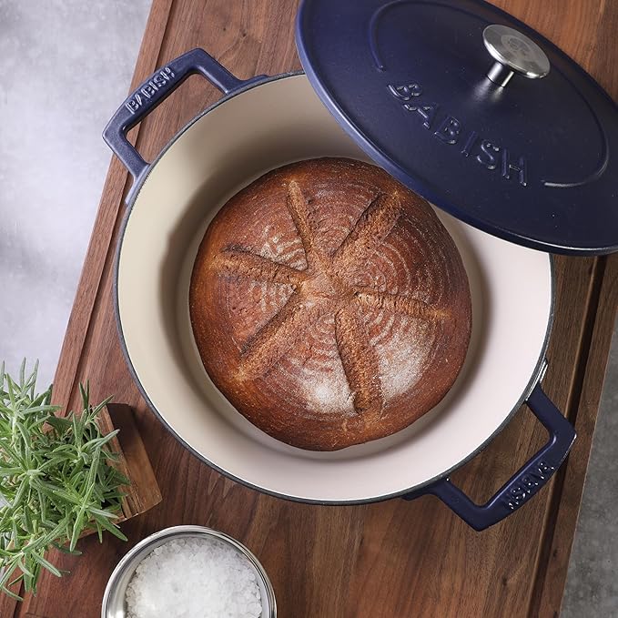 Babish 6-Quart Round Enameled Cast Iron Dutch Oven
