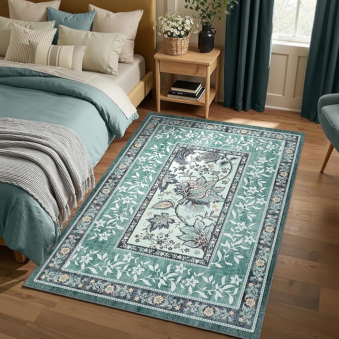 GarveeHome Teal 2x3 Door Mat Indoor Rugs - Image 4