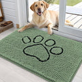 OLANLY Dog Door Mat for Muddy Paws 36x24, Paw Print Design, Absorbs Moisture by OLANLY