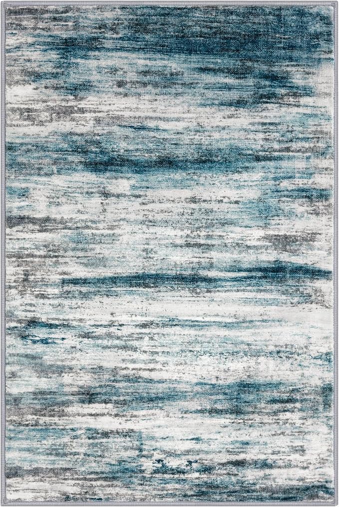 KOZYFLY Modern Abstract Small Area Rugs 2x3, Washable Kitchen Rug Non-Slip Soft - Image 8
