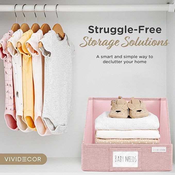 VIVIDECOR Open Front Trapezoid Closet Bins 12x12x10 – Easy Access Shelf - Image 6