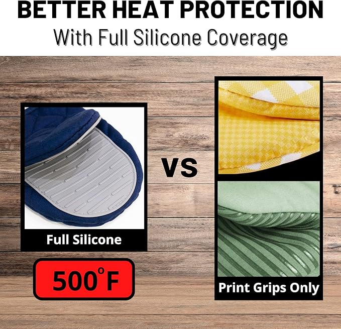 Oven Mitts Heat Resistant – Mini Oven Mitts, Silicone Gloves Heat Resistant - Image 4