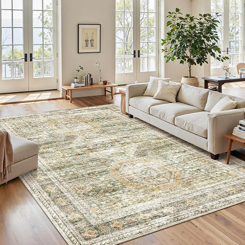 6x9 Area Rug for Living Room Washable 6x9 Non-Slip Modern Rugs for Bedroom by Soalmost