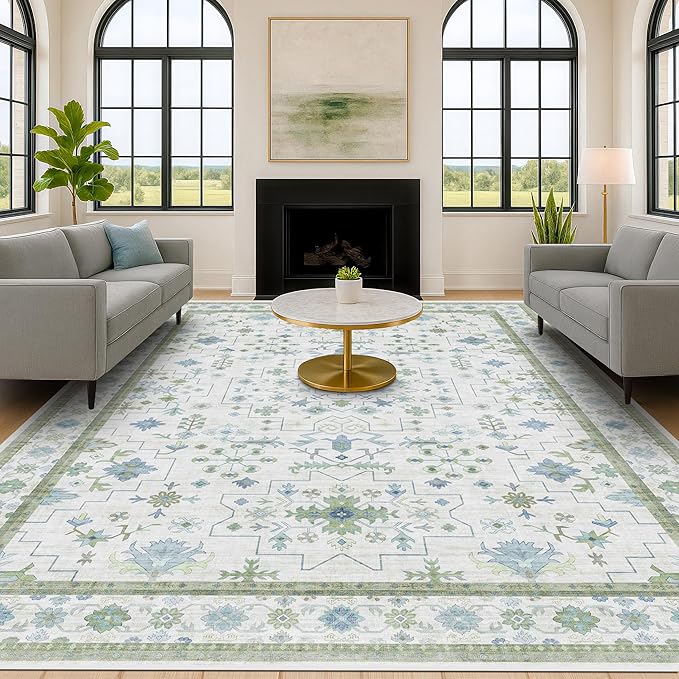 Hazo Haus Washable Rugs for Living Room 10x12 by HazoHaus