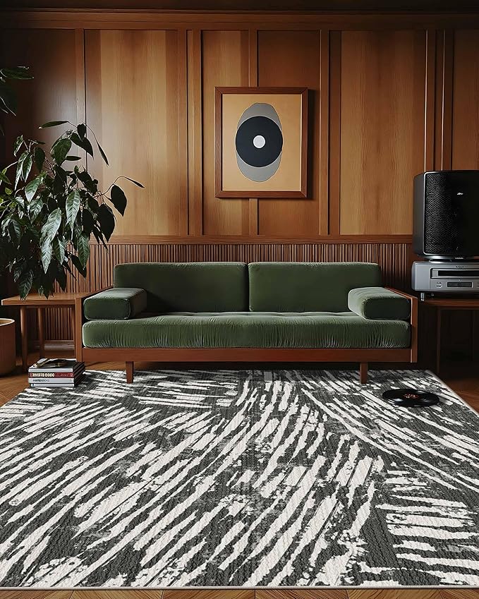 Latte&Fog 8x10 Area Rugs for Living Room, Large Modern Abstract Washable Rug - Image 8