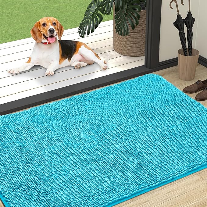 OLANLY Dog Door Mat for Muddy Paws 47x32, Absorbs Moisture and Dirt, Absorbent by OLANLY