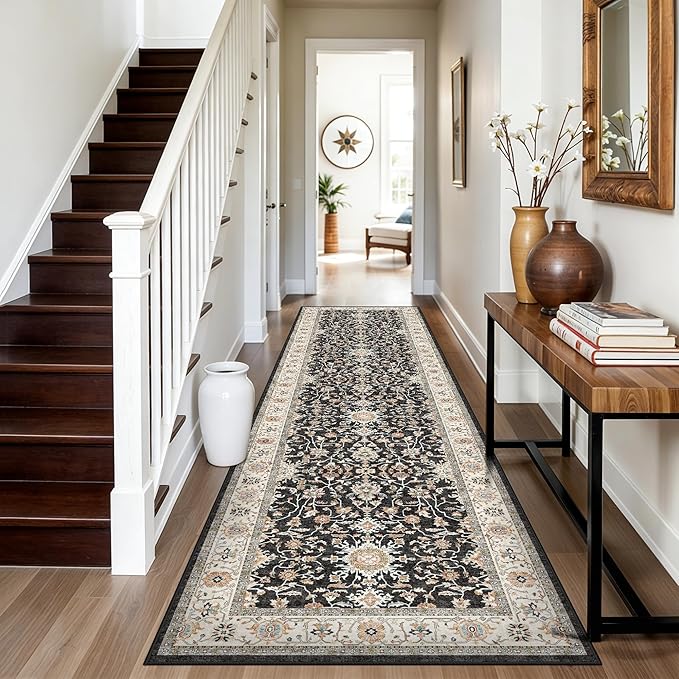 TOPRUUG Washable 2x8 Runner Rug: Vintage Non-Slip Stain Resistant Rug Low Pile - Image 2