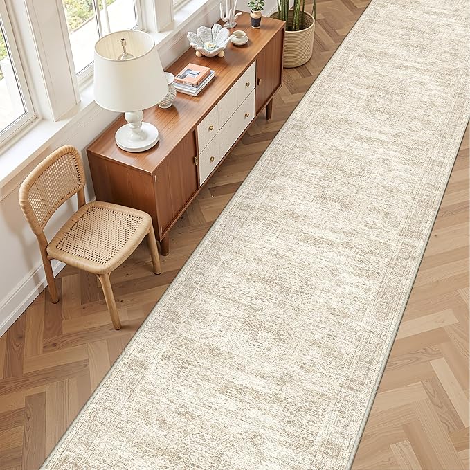 3x14 Washable Runner Rug for Hallway, Non-Slip Long Hallway Runner for Entryway by Restydon