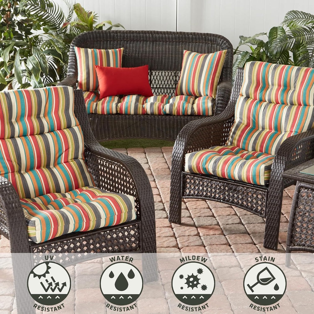 Greendale Home Fashions Outdoor 17-inch Square Decorative Throw Pillow, 2-Pac...