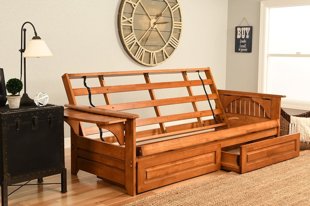Kodiak Furniture Phoenix Futon, Full Size, Suede Navy