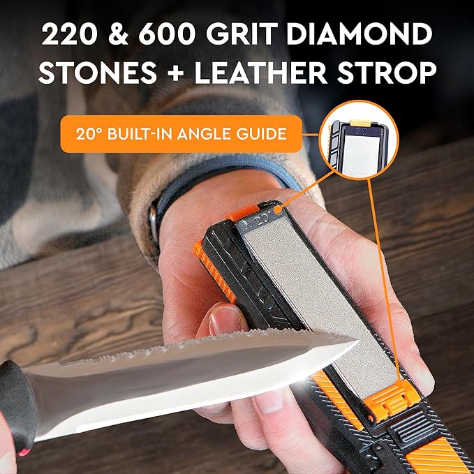 Orange Ninja Pocket Field Knife Sharpener – 8-in-1 Camping & Hunting EDC Knife - Image 4