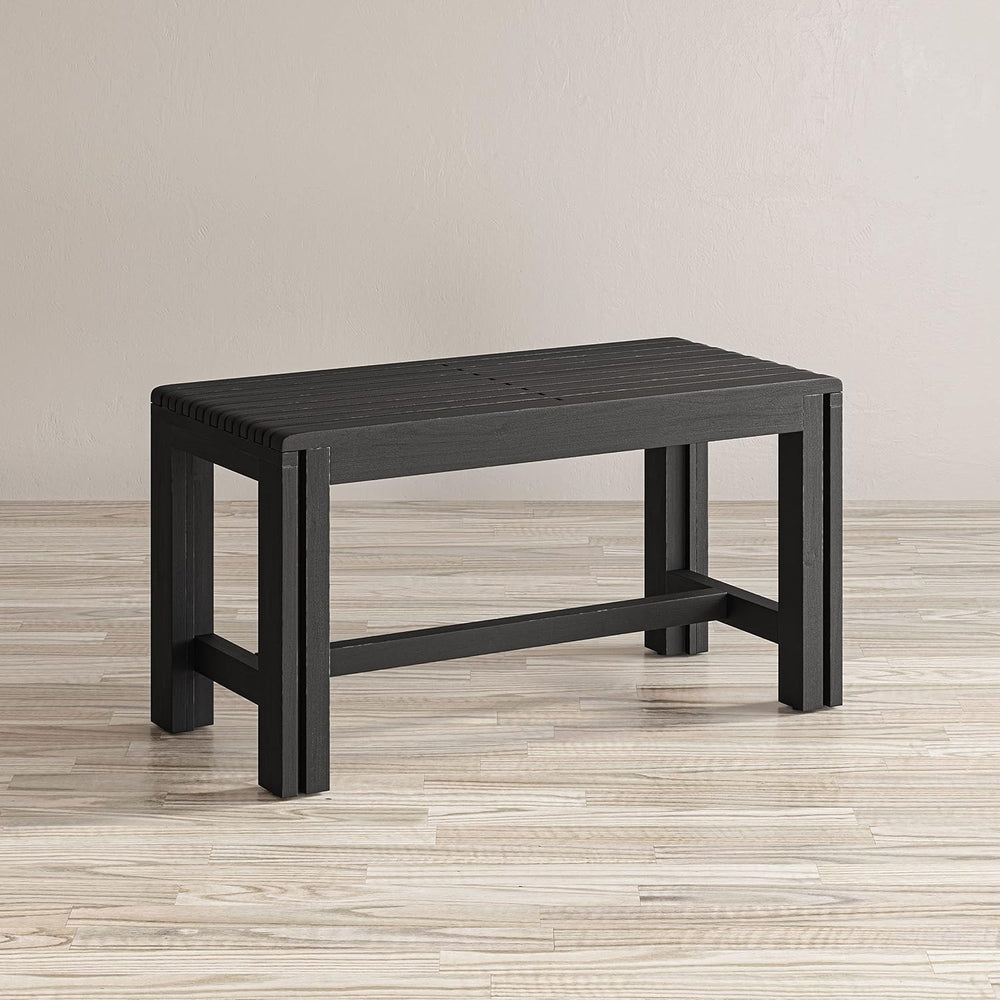 Jofran Global Archive Bradford Extendable Solid Mango Wood Bench, Mid-Century...