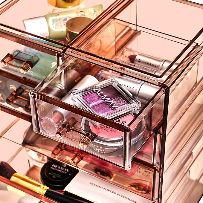 Sorbus Acrylic Makeup Organizer Set, 7-Drawer Vanity & Countertop Cosmetic