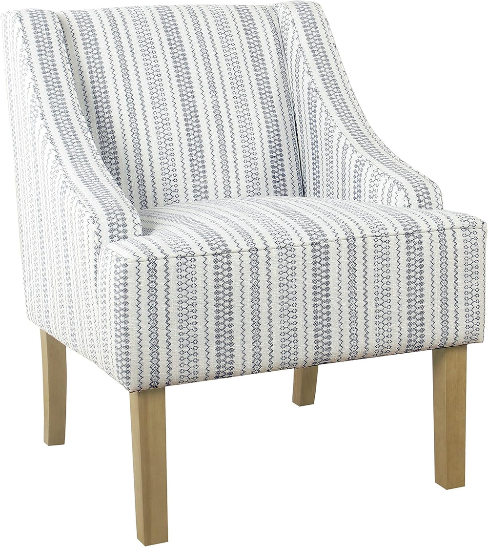 HomePop Swoop Arm Accent Chair - Ivory Stripe