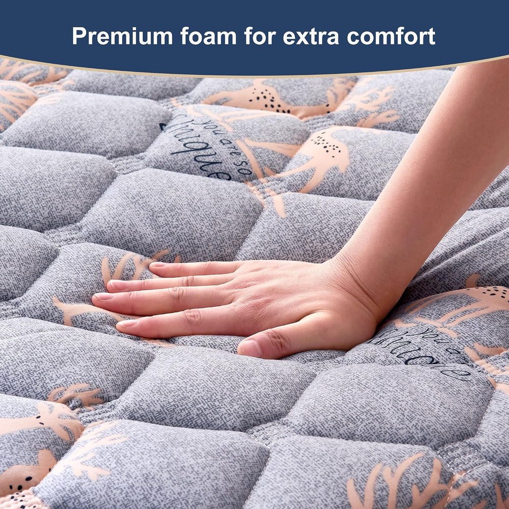 6th Generation Japanese Floor Futon Mattress - Extra-Thick 9-Layer Modern Fut...