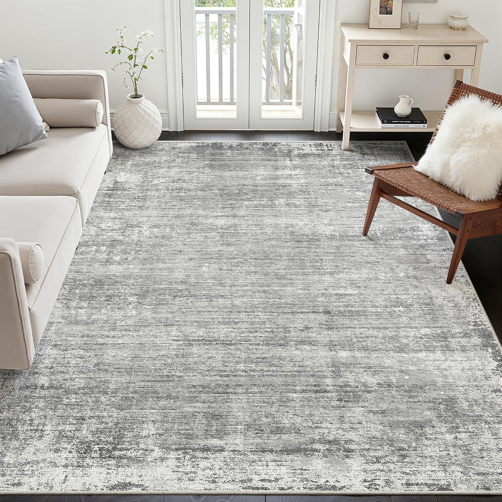 zesthome 5x7 Area Rugs, Modern Abstract Washable Rug for Living Room Grey
