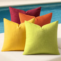 MIULEE Pack of 4 Decorative Outdoor Throw Pillow Covers Linen Waterproof Pillow by MIULEE