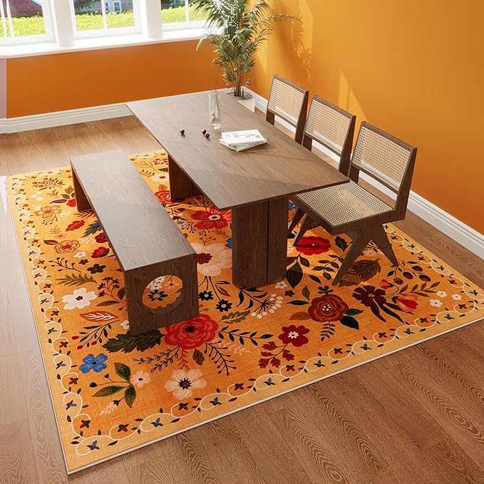 Rugcomf Area Rugs 8x10 Rug for Living Room Clearance Washable Boho Area Rug Non - Image 6