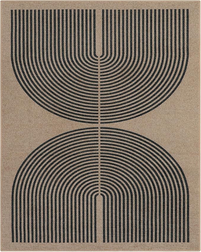 Lahome Enfys Modern Rainbow Easy Jute Carpet, 8x10 Living Room Rugs Indoor - Image 6