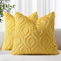 decorUhome Summer Throw Pillow Covers 16x16 Inch Set of 2, Soft Plush Faux Wool by decorUhome