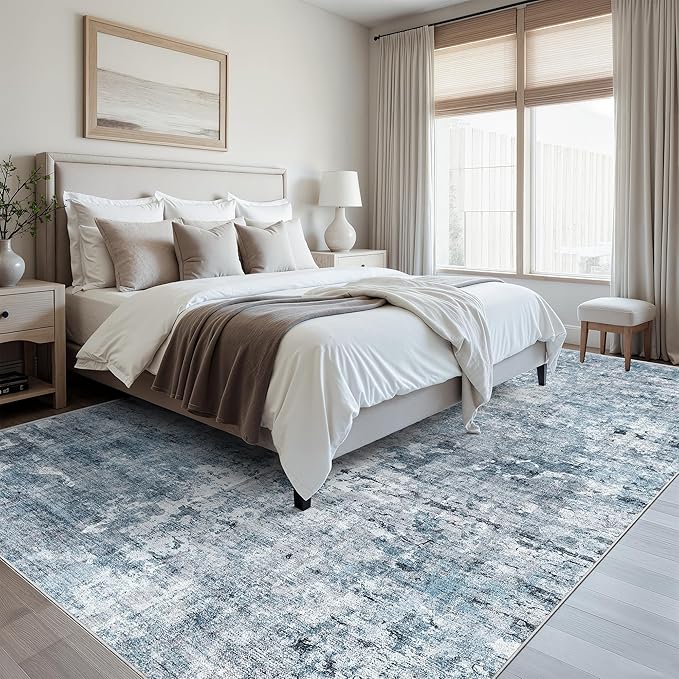 9x12 Area Rugs for Living Room, Abstract Non Slip Machine Washable Vintage Rugs - Image 3