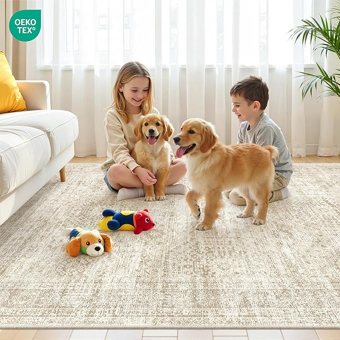 6x9 Rug for Living Room, Soft Low Pile Indoor Washable Rugs for Bedroom - Image 9