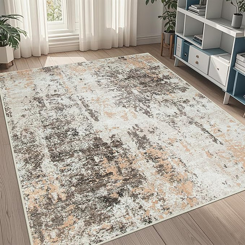 5x8 Area Rugs for Living Room Rug Washable: Abstract Rug for Dining Room by Aelenmu
