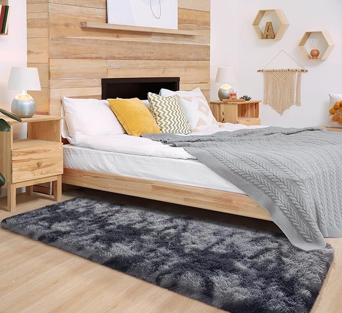 Chicrug Soft Runner Rugs for Bedroom Living Room Plush Fluffy Rug 2x6 Feet - Image 3